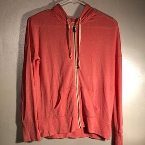 Pink Hollister zip up hoodie
